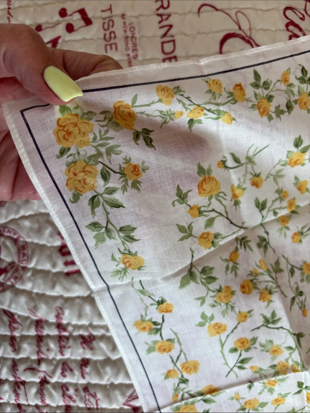 VINTAGE SILK Scarf Bundle and Cotton Handkerchief (Pierre Cardin/Nina Ricci)